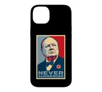 Winston Churchill Never Surrender Iconic Print Case for iPhone 14 Plus