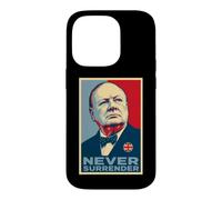 Winston Churchill Never Surrender Iconic Print Case for iPhone 14 Pro