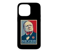 Winston Churchill Never Surrender Iconic Print Case for iPhone 14 Pro Max