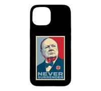 Winston Churchill Never Surrender Iconic Print Case for iPhone 15