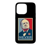 Winston Churchill Never Surrender Iconic Print Case for iPhone 15 Pro Max
