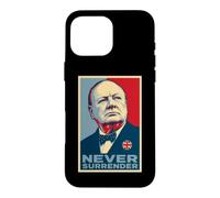 Winston Churchill Never Surrender Iconic Print Case for iPhone 16 Pro Max