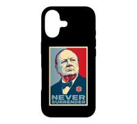 Winston Churchill Never Surrender Iconic Print Case for iPhone 17