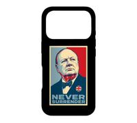 Winston Churchill Never Surrender Iconic Print Case for iPhone 17 Pro