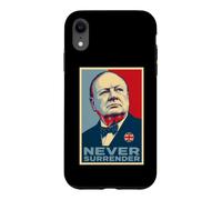 Winston Churchill Never Surrender Iconic Print Case for iPhone XR