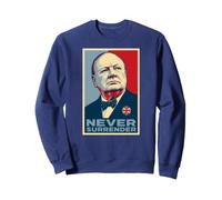 Winston Churchill Never Surrender Iconic Print Sweatshirt