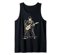 Winston Churchill Playing Electric Guitar Rock History 2 Tank Top