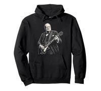 Winston Churchill Playing Electric Guitar Rocker Humor Pullover Hoodie