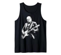 Winston Churchill Playing Electric Guitar Rocker Humor Tank Top