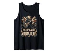 Winston Churchill Playing Guitar British Rock Graphic Tank Top
