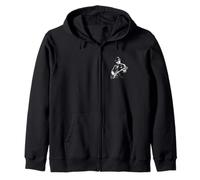 Winston Churchill Playing Guitar Design Zip Hoodie