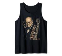 Winston Churchill Playing Guitar Rock Tank Top
