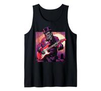 Winston Churchill Playing Guitar Scary British England Goth Tank Top
