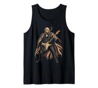 Winston Churchill Playing Guitar UK Flag Tank Top
