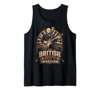 Winston Churchill Playing Guitar Vintage UK Flag Tank Top