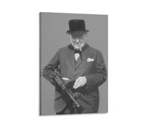 Winston Churchill Poster Art Wallpaper (6) Poster Painting Canvas Wall Art Living Room Posters Painting 08x12inch(20x30cm)