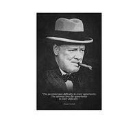 Winston Churchill Poster Motivational Quotes Picture Canvas Poster Bedroom Decor Sports Landscape Office Room Decor Gift Unframe-style 12x18inch(30x45cm)