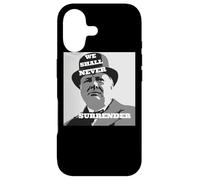 Winston Churchill Quote We Shall Never Surrender Case for iPhone 17