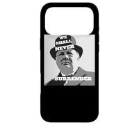 Winston Churchill Quote We Shall Never Surrender Case for iPhone 17 Pro Max