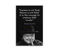 Winston Churchill Quotes 4 Canvas Poster Wall Art Decor Print Picture Paintings for Living Room Bedroom Decoration 08x12inch(20x30cm)
