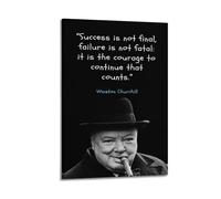 Winston Churchill Quotes 4 Canvas Poster Wall Art Decor Print Picture Paintings for Living Room Bedroom Decoration 12x18inch(30x45cm)