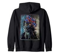 Winston Churchill Sitting on the United Kingdom Throne Zip Hoodie