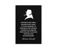 Winston Churchill Success Motivational Inspirational Quotes Poster Artworks Canvas Aesthetic For Room Wall Art Modern Decor 20x30inch(50x75cm)