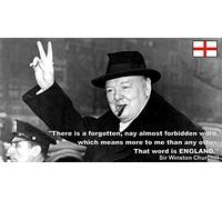 WINSTON CHURCHILL VICTORY ENGLAND CAR WINDOW STICKER