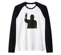 Winston Churchill Victory Sign British WWII Icon Raglan Baseball Tee