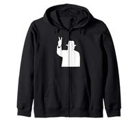 Winston Churchill Victory Sign British WWII Icon Zip Hoodie