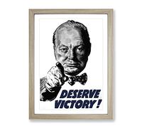 Winston Churchill War Recruitment Vintage Framed Print | A4 Oak Framed Wall Art | Ready to Hang | Classic Nature Picture | Living Room Bedroom Lounge Office