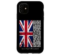 Winston Churchill We Shall Never Surrender UK Flag Aged Case for iPhone 11