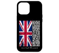 Winston Churchill We Shall Never Surrender UK Flag Aged Case for iPhone 12 Pro Max