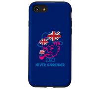 Winston Churchill With UK Flag Minimal Line Art Case for iPhone SE (2020) / 7/8