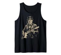 Winston Churchill Zombie Playing Guitar British England Goth Tank Top