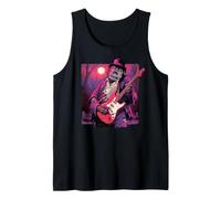 Winston Churchill Zombie Playing Guitar British England Goth Tank Top