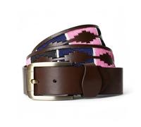 Winston Hide Leather Belts for Men, Brown and Black Embroidered Designer Mens Belt, Genuine Leather Brown Polo Belt with Classy Colourful Stitching for Mens