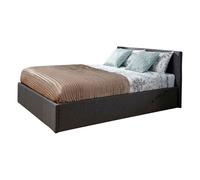 Winston King Size Ottoman Bed Fabric Grey 5 x 7ft