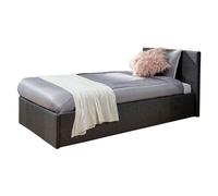 Winston Single Ottoman Bed Fabric Grey 3 x 7ft