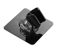 WINSX Adjustable Shower Head Holder Suction Cup Bracket No Drill Installation Universal Wall Mount Black ABS+PC