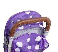 WINSX Baby Stroller Armrest Handle Sleeve Cover Universal Handle Cover Artificial Leather Pushchair Bar Cover with Zipped Closure,Brown
