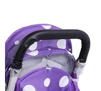 WINSX Baby Stroller Armrest Handle Sleeve Cover Universal Handle Cover Artificial Leather Pushchair Bar Cover with Zipped Closure,Black