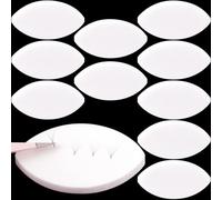 Winsyison 10pcs Lash Sponge for Practice, Eye Shaped Lash Map Chart Sponges, Reusable Eyelash Exercise Tools Extensions Supplies for Face Makeup Beginners- White