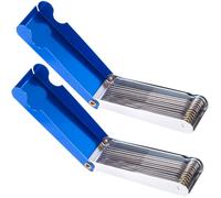 Winsyison 2pcs Guitar Nut Slotting File Set, Stainless Steel Needle Nut Slotting Files Tools, 0.4-1.6mm 13 Sizes Replacement Tools Accessories for Guitar Bass Musical Instruments- Blue