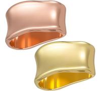 Winsyison 2pcs Silk Scarf Ring, Metal Silk Scarves Shawl Clip, Minimalist Geometric Scarf Slide Buckle Brooches Clothing Accessories for Women- Rose Gold & Gold