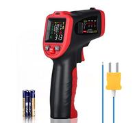 Wintact Infrared Surface Thermometer -58℉ to 1202℉, Dew Point/Mould Detector, Laser Temperature Humidity Gun, Hygrometer, Pyrometer with Thermocouple for Home, HVAC Black