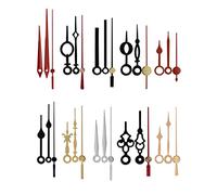 WinTaim 10pcs Aluminum Clock Hands, 4-8 inch, Black/Gold/Silver, DIY Repair Parts