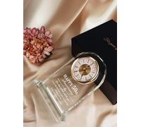 WinTaim 50th Anniversary Glass Clock Gift - Perfect Keepsake for Celebrating 50 Years of Marriage - Ideal for Couples, Parents, Him or Her - Beautiful Home Decoration