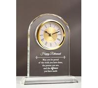 WinTaim Crystal Retirement Alarm Clock Gifts for Men Women, Happy Retirement Plaque for Coworkers, Boss, Going Away Gift for Retired Friends, Farewell Goodbye Presents for Doctors Nurses Teacher