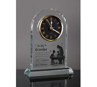WinTaim Grandpa Glass Clock Gift from Granddaughter or Grandson - Unique Grandfather Clock Gift Ideas for Great Grandpa Birthday, Christmas, Thanksgiving